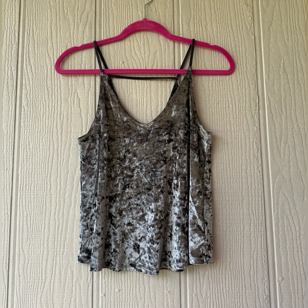 AEO Velvet Camisole in Gray